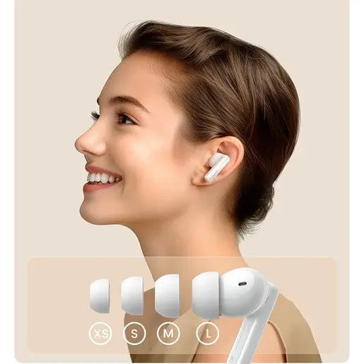 Ugreen Bluetooth V5.3 HiTune T6 Hybrid Active Noise Canceling Earbuds 30H Battery 48dB White (15158) - Ugreen India