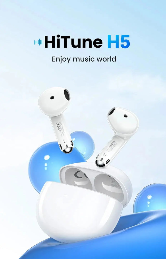 Ugreen HiTune H5 True Wireless Bluetooth V5.3 Active Noise Cancelling Earbuds With 26H Battery 13.6mm Drivers - White(15612) - Ugreen India