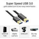 Ugreen 1m USB 3.0 A Male to B Male Printer Cable (30753) - Ugreen India