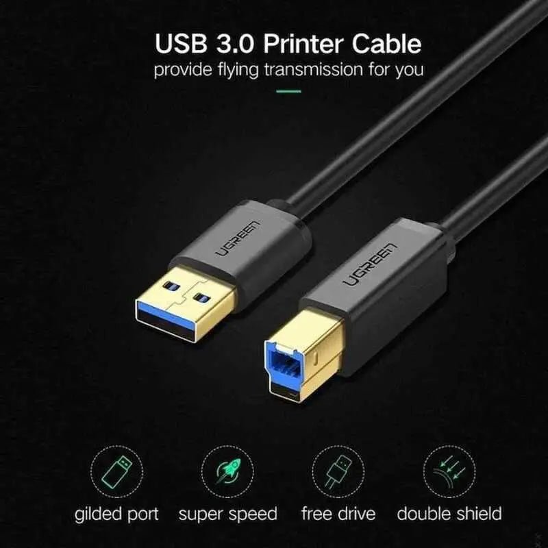 UGREEN 2m USB 3.0  A Male to B Male Printer Cable (10372) - Ugreen India