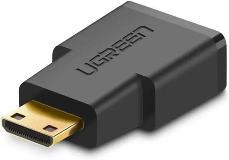 UGREEN Mini HDMI Male (Type C) To HDMI Female Adapter, Gold Plated Compatible With Smartphones, Camcorder, Tablets and Cameras - Black (20101) - Ugreen India