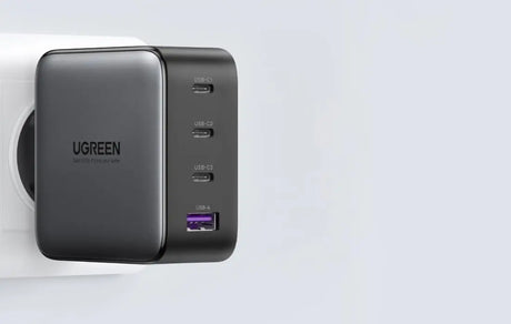 UGREEN 100W 4 Ports USB C GaN PD Charger With PPS Supports 20W USB C Compatible with MacBook Pro, iPhone 13 Pro, iPhone 12, iPad Pro, Dell XPS 15, S21 - Indian Plug (15254) - Ugreen India