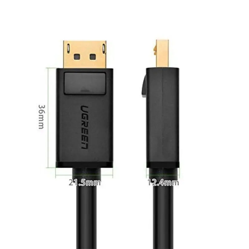 UGREEN 2M DisplayPort 1.2 Male To Male Cable Gold Plated 4K@60Hz Resolution (10211) - Ugreen India