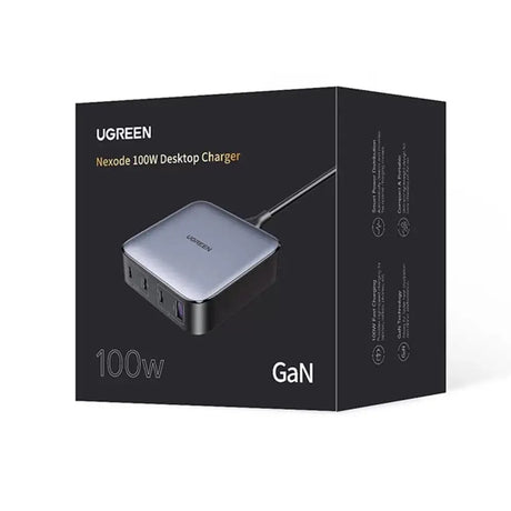 UGREEN 100W Nexode 4 Ports EU USB C Charger  With GaN II Tech Compatible with MacBook Pro Air, iPad Pro Air, Mini iPhone 14 Pro Max, 13 Galaxy S23 Ultra Plus, S22 Pixel 7 Pro. etc. (90928) - Ugreen India