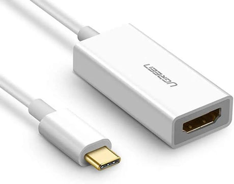 Ugreen USB-C Male to HDMI Female Adapter 4k@30Hz With 20cm Cable - White(40273) - Ugreen India