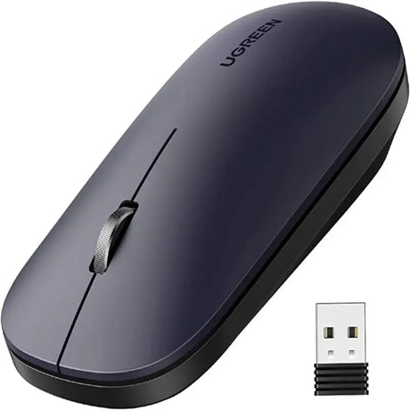 UGREEN 2.4G Silent Wireless Computer Optical Mouse With USB Receiver, 4000 DPI for PC, Laptop, Computer, Chromebook, MacBook - Black (90372) - Ugreen India