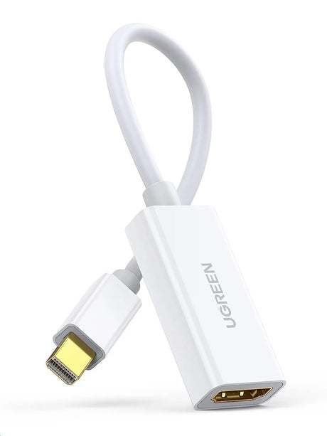 UGREEN Mini DisplayPort Male to HDMI Female Adapter, Thunderbolt 2.0 to HDMI Adapter 1080P Suitable for Apple MacBook Pro MacBook Air Microsoft Surface Pro 4 Pro 3 Google Chromebook - White (10460) - Ugreen India