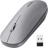 UGREEN 2.4G Silent Wireless Computer Optical Mouse With USB Receiver, 4000 DPI for PC, Laptop, Computer, Chromebook, MacBook - Grey (90373) - Ugreen India