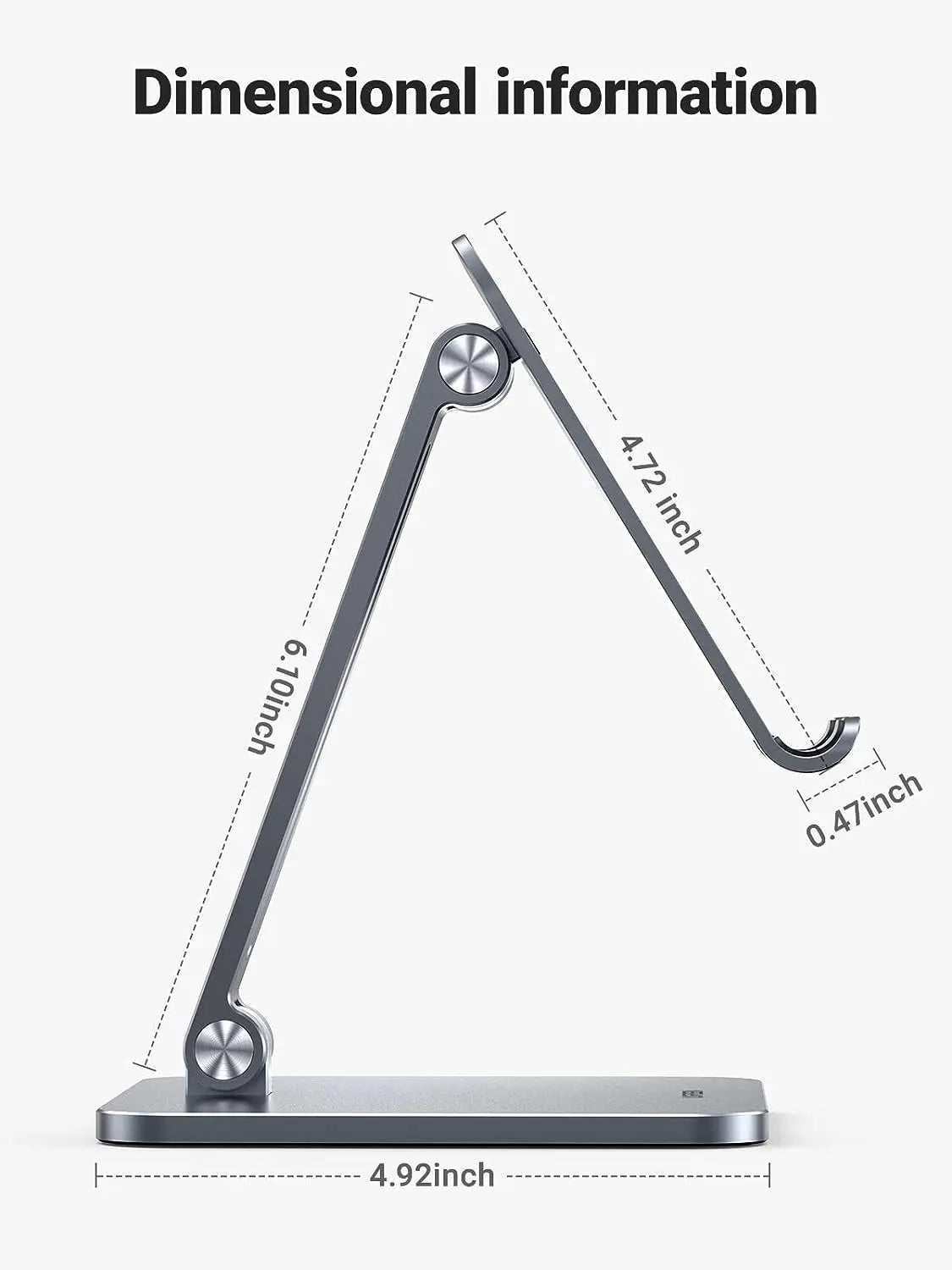 UGREEN Height Adjustable Aluminum Portable Tablet Stand Compatible with ipad pro 12.9, 9.7, 10.5, ipad air Mini 4 3 2, iPhone 12 pro max, Nintendo Switch Tabletop etc. (40393) - Ugreen India