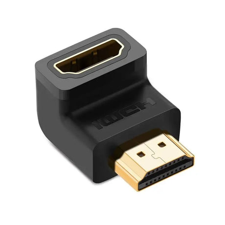 UGREEN Hdmi 2.0 Male to Female Adaptor Down, Right Angle 90 Degree Gold Plated Support 4k@60Hz (20109) - Ugreen India