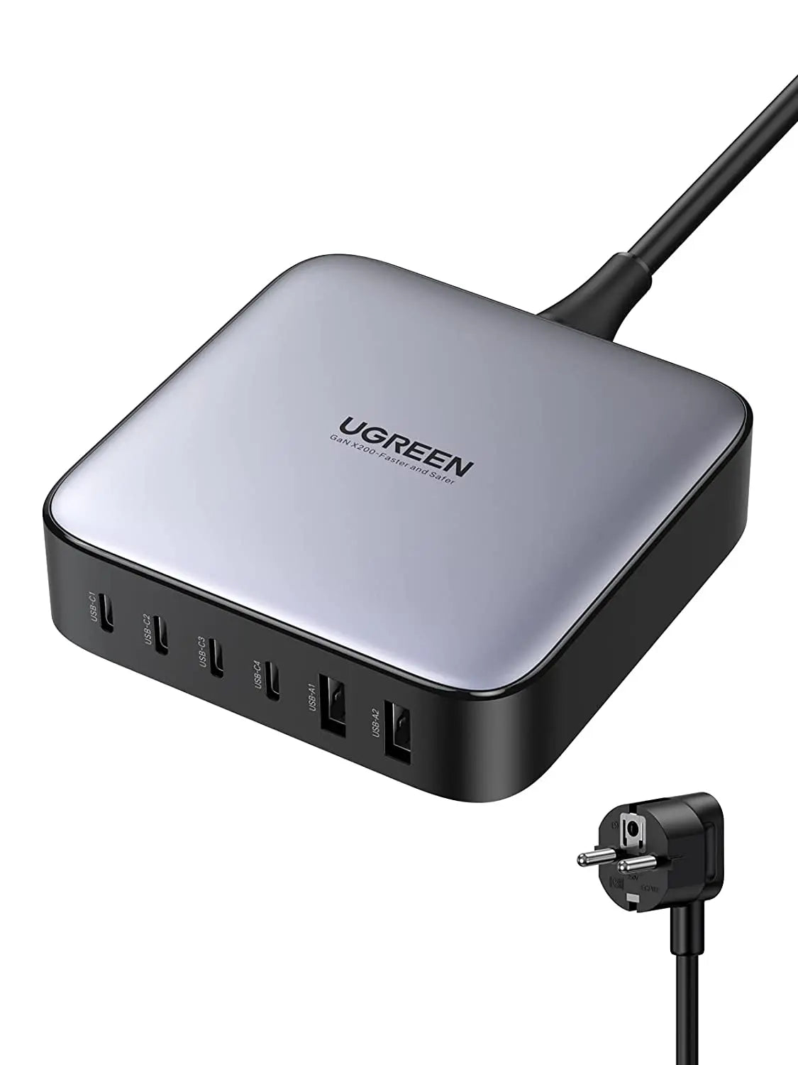 UGREEN 200W Nexode 6-Ports USB C PD Charger Support GaN II, PPS Compatible with MacBook Pro/Air M1, iPhone 13/13 Pro Max/SE 2022, iPad Pro 21 etc. (40914) - Ugreen India UGREEN 200W Nexode 6-Ports USB C PD Charger Support GaN II, PPS Compatible with MacBook Pro/Air M1, iPhone 13/13 Pro Max/SE 2022, iPad Pro 21 etc. (40914)