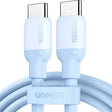 UGREEN 1m 60W USB C to USB C Silicone Charging Cable Compatible with Galaxy S23 S22 Ultra, MacBook Pro 2021, iPad Pro 2021 / Air 5, Pixel 7 6 Pro, Mi 11 etc. - Blue (15279) - Ugreen India