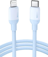 UGREEN 1m USB-C to Lightning Cable MFi-Certified, PD Charging Cable Silica Gel Compatible with iPhone 13 iPhone SE 3 iPhone 12 iPhone 11 iPad 2021 AirPods Pro AirPods etc., Blue (20313) - Ugreen India