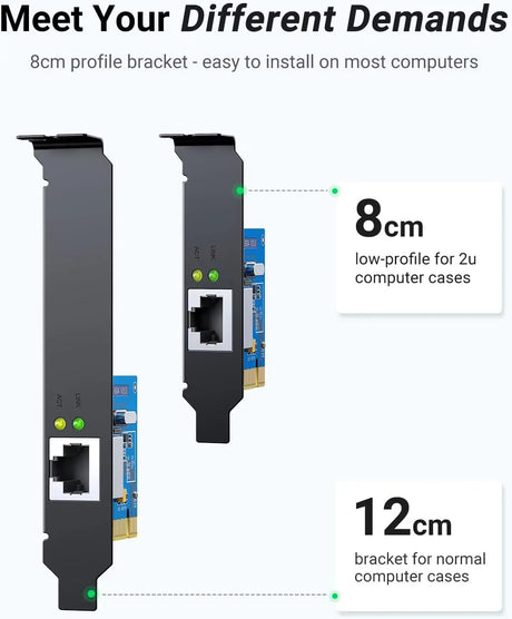 UGREEN Gigabit  10/100/1000Mbps Ethernet PCI Express Network Controller Card for Desktop PC etc. (30771) - Ugreen India