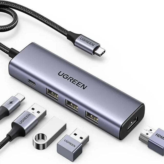 UGREEN 5-In-1 USB-C Multiport Dock with 4K@60Hz Hdmi, 100W Power Delivery, 3*USB-A 3.0 Data Ports for MacBook Pro/Air, iPad Pro, Mac Mini, Surface, XPS, Thinkpad, Galaxy, and More (15597) - Ugreen India