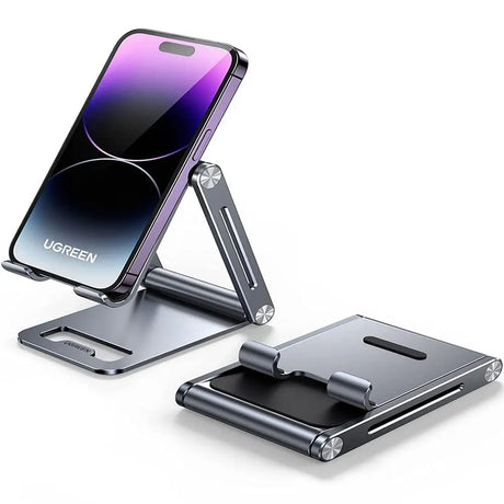 UGREEN Height Adjustable Tabletop Cell Phone Stand Holder With Aluminum Case (80708) - Ugreen India