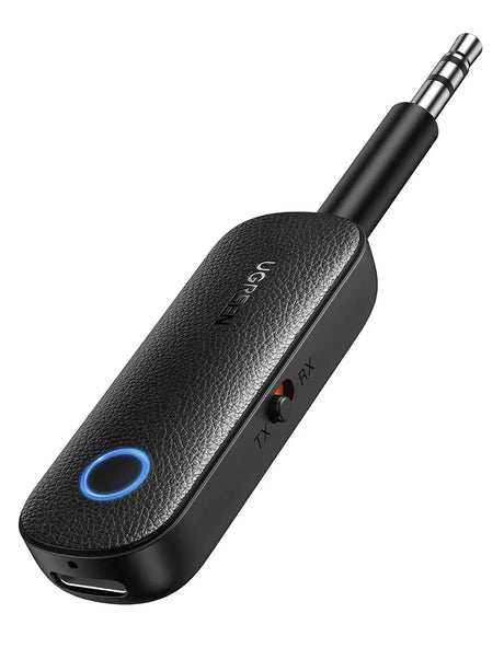 UGREEN 2 in 1 Wireless Bluetooth 5.0 Transmitter and Receiver 3.5mm Adapter, Dual Devices Simultaneously, Aux Bluetooth Audio Car Adapter Compatible with TV Car Home Stereo System Headphones (80893) - Ugreen India