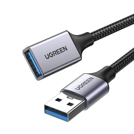 UGREEN 5m USB 3.0 Type A Male to Female Extension Cable Nylon Braided 5Gbps Compatible with USB Keyboard, Mouse, Hub, Flash Drive, Hard Drive, Printer, VR, Webcam etc. (25285) - Ugreen India