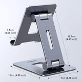 UGREEN Cell Phone Stand Fully Adjustable Foldable Desktop Aluminum Smartphone Stand Compatible with iPhone 15 14 13 12 Pro Max 11 XS Max XR X 8 Plus etc. (15608) - Ugreen India