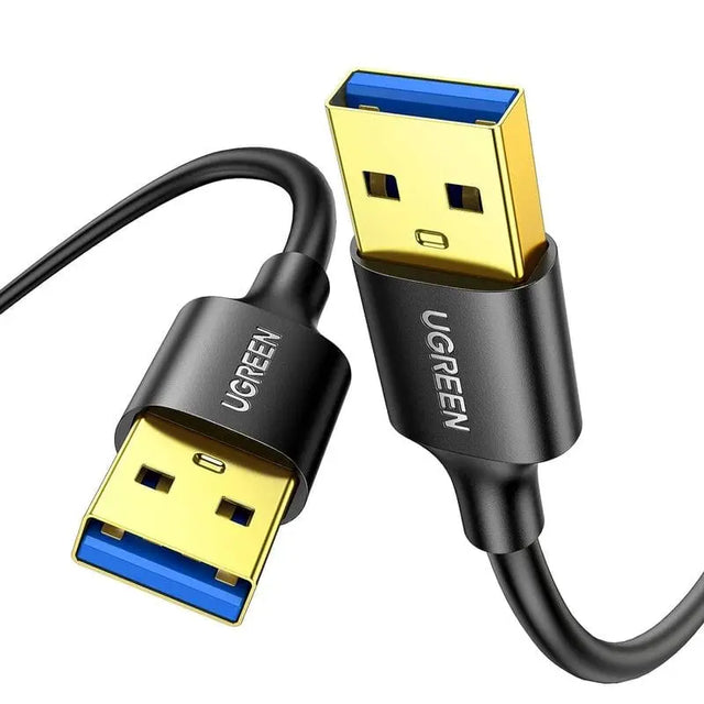 UGREEN 1m USB 3.0 A Male to Male Cable for Data Transfer Compatible with Hard Drive, Laptop, DVD Player, TV, USB 3.0 Hub, Monitor, Camera, Set Up Box and More (10370) - Ugreen India