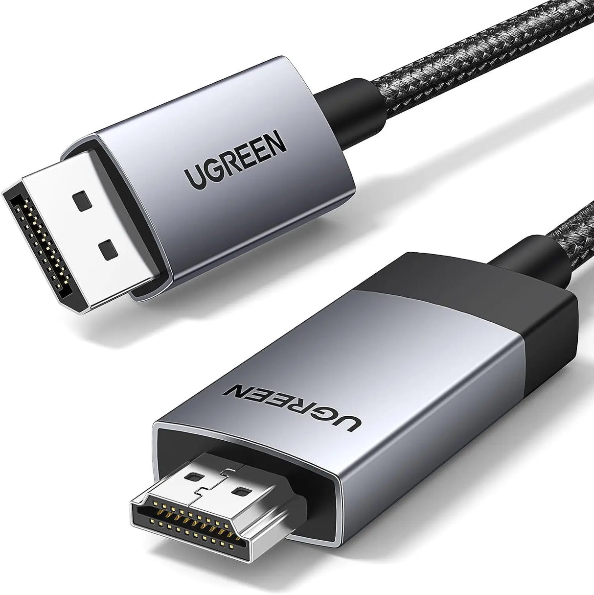 UGREEN 2m 4K 60Hz Active Unidirectional Displayport To HDMI M/M Cable 2K@144Hz 1080P@240Hz Aluminum Braided Compatible With Monitor, Projector, Dell, HP (15774) - Ugreen India