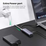 UGREEN USB C to 3 Port USB 3.0 Dock With Gigabit Ethernet, Micro USB Power for MacBook Pro Air, Dell XPS 15 13, Chromebook Pixel, Surface Book 2, Samsung S10 S9 Plus S8 Note 9 8 etc. (60718) - Ugreen India