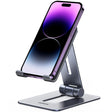 UGREEN Cell Phone Stand Fully Adjustable Foldable Desktop Aluminum Smartphone Stand Compatible with iPhone 15 14 13 12 Pro Max 11 XS Max XR X 8 Plus etc. (15608) - Ugreen India