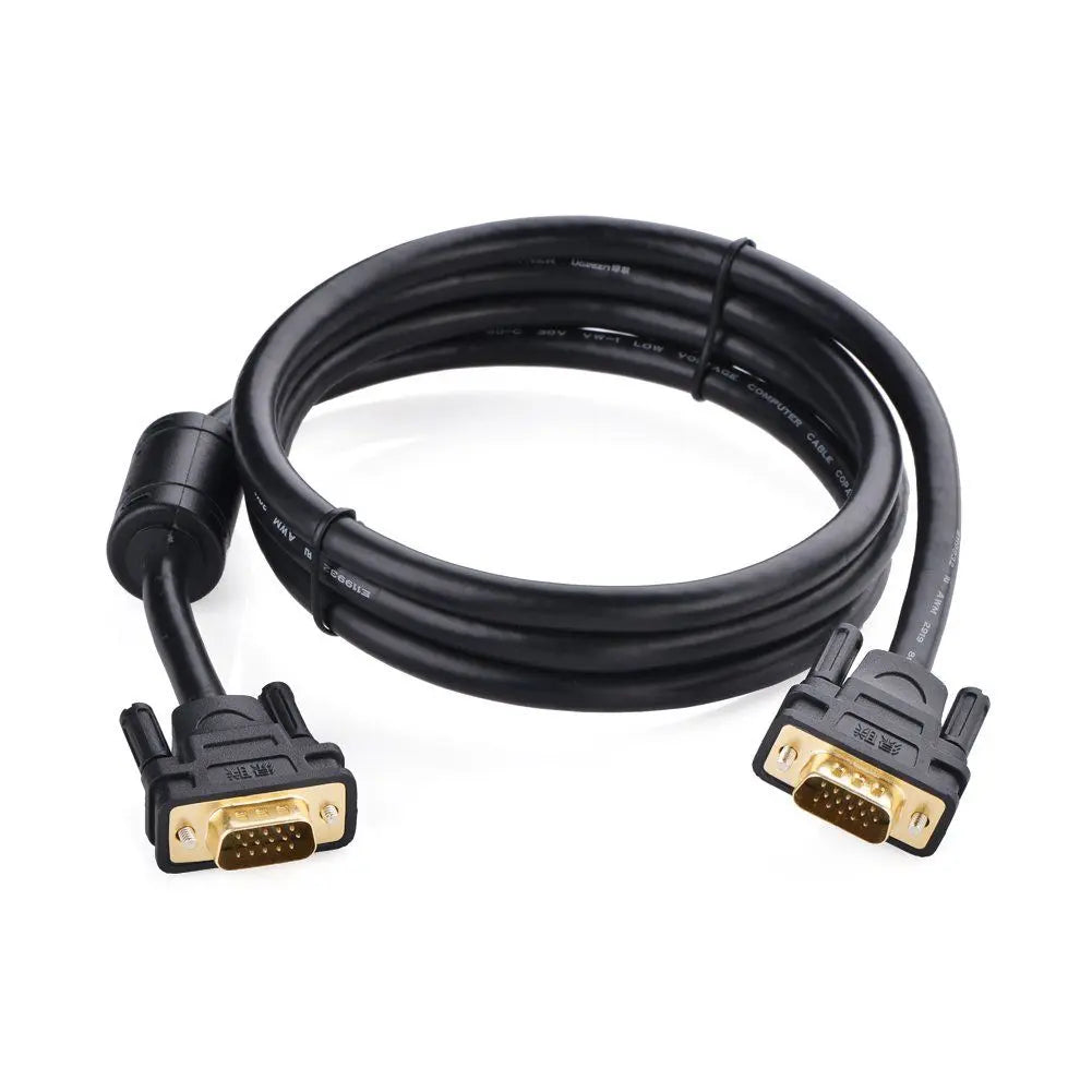 Ugreen 1.5m VGA Male to Male Cable Gold-plated to connect computers to LCD monitors, television screens, projectors etc. (11630) - Ugreen India