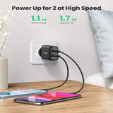 UGREEN 36W 2 Port USB Charger (EU), QC 3.0 Charging Compatible with Galaxy S10e S10 S9 S8 A51 A50 A40 A20e M20, Sony Xperia 10, Redmi Note8 Pro, Huawei P30 lite etc. (10216) - Ugreen India