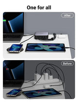 UGREEN 200W Nexode 6-Ports USB C PD Charger Support GaN II, PPS Compatible with MacBook Pro/Air M1, iPhone 13/13 Pro Max/SE 2022, iPad Pro 21 etc. (40914) - Ugreen India UGREEN 200W Nexode 6-Ports USB C PD Charger Support GaN II, PPS Compatible with MacBook Pro/Air M1, iPhone 13/13 Pro Max/SE 2022, iPad Pro 21 etc. (40914)