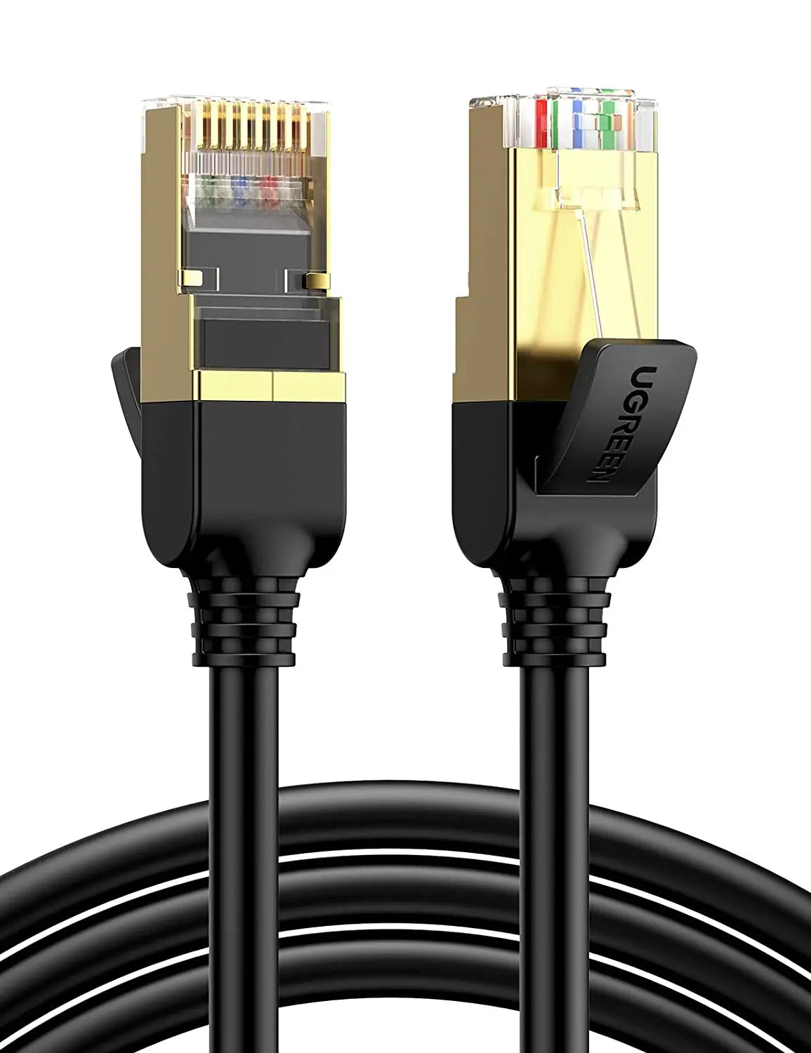 Ugreen 2m Cat 7 F/FTP Ultra Durable Shielded Lan Cable, 10Gbps/600Mhz S/STP Molded/Stranded Copper (11269) - Ugreen India