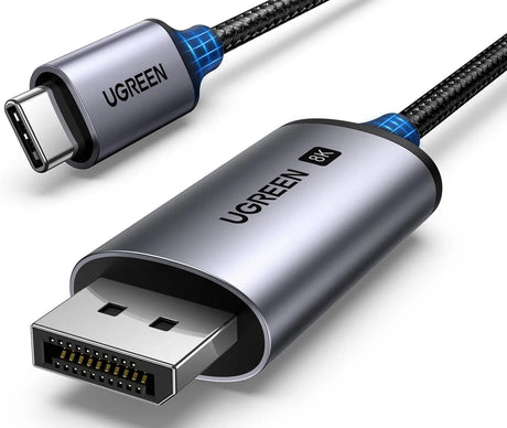 UGREEN 2m USB C to DisplayPort 1.4 Cable [8K@60Hz, 4K@240Hz, 2K@240Hz]Thunderbolt to DP with HDR, VRR & ALLM For MacBook, Mac Mini, iPad, XPS, Surface, iPhone 15 Series, Galaxy etc. (25158) - Ugreen India