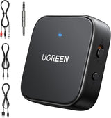 UGREEN Bluetooth 5.2 Transmitter For TV, Dual Pair Wireless Bluetooth Transmitter Receiver compatible with Airpods Earbuds Speaker, Bluetooth Headphone Adapter For Airplane, TV Audio, PC, MP3, and Gym (35223)