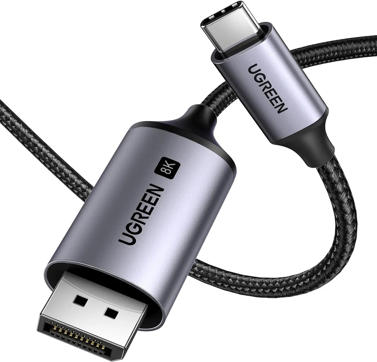 UGREEN 2m USB C to DisplayPort 1.4 Cable [8K@60Hz, 4K@240Hz, 2K@240Hz]Thunderbolt to DP with HDR, VRR & ALLM For MacBook, Mac Mini, iPad, XPS, Surface, iPhone 15 Series, Galaxy etc. (25158) - Ugreen India