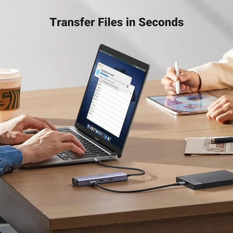 Ugreen 6 In 1 Usb C  Multiport Docking Station With 1000Mbps Ethernet, 4K HDMI, 100W PD, 3*USB-A 3.0 Data Ports For MacBook Air M1/M2, iPad Pro, Surface, XPS, ThinkPad and More.(15598) - Ugreen India