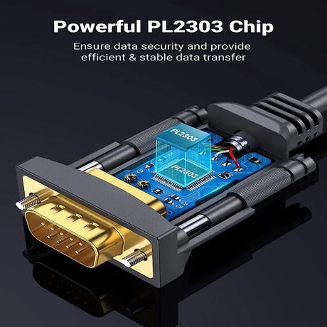 UGREEN 2m USB 2.0 A Male to RS232 DB9  Male Serial Adapter Cable with PL2303 Chipset to Connect a RS-232 serial device as a modem to a USB port on your computer (20222) - Ugreen India