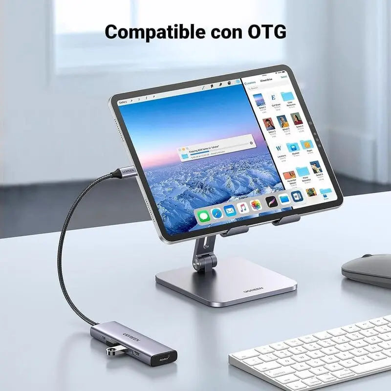 UGREEN 5-In-1 USB-C Multiport Dock with 4K@60Hz Hdmi, 100W Power Delivery, 3*USB-A 3.0 Data Ports for MacBook Pro/Air, iPad Pro, Mac Mini, Surface, XPS, Thinkpad, Galaxy, and More (15597) - Ugreen India