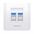 UGreen Dual Port Wall Plate (80182) - Ugreen India