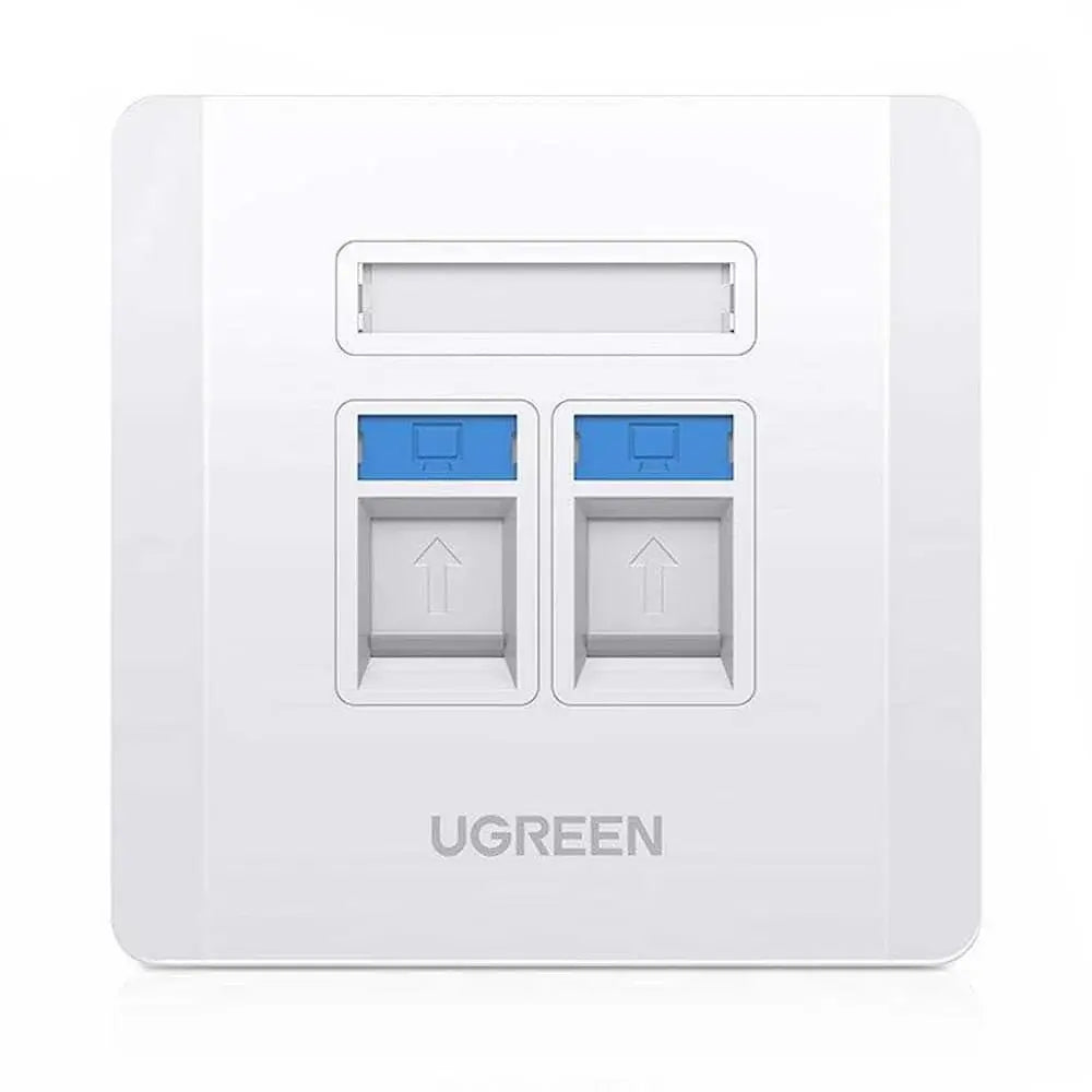 UGreen Dual Port Wall Plate (80182) - Ugreen India