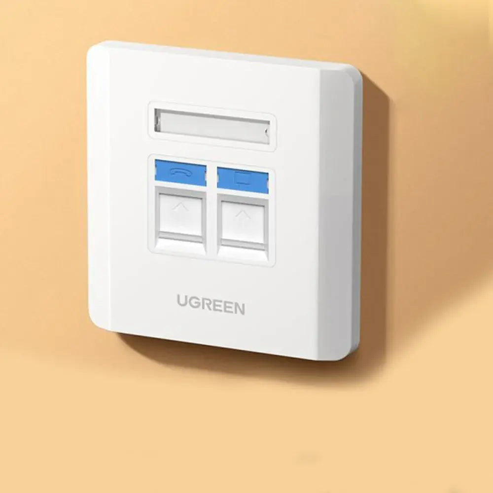 UGreen Dual Port Wall Plate (80182) - Ugreen India