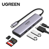 Ugreen 6 In 1 Usb C Multifunctional Adapter, USB-C TO HDMI+2*USB-A 3.2+2*USB 3.2 C+PD Power (35999)