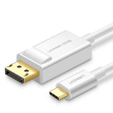 UGREEN 1.5M USB Type C Male To DisplayPort Male Cable 4k@30Hz - White (40420) - Ugreen India