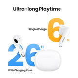 Ugreen HiTune H5 True Wireless Bluetooth V5.3 Active Noise Cancelling Earbuds With 26H Battery 13.6mm Drivers - White(15612) - Ugreen India