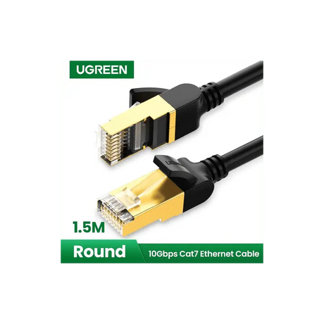 Ugreen 1.5m Cat 7 F/FTP Ultra Durable Shielded Lan Cable, 10Gbps/600Mhz S/STP Molded/Stranded Copper (11277) - Ugreen India