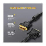 UGREEN 2M DVI-D 24+1 Dual Link Male to Male Digital Video Cable Gold Plated With Ferrite Core Support 2560x1600 For Gaming, DVD, Laptop, HDTV and Projector (11604) - Ugreen India