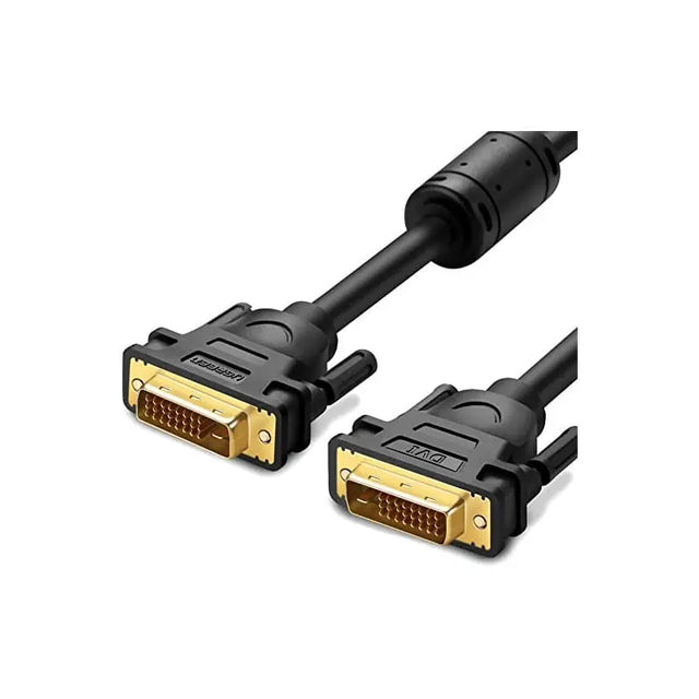 UGREEN 5M DVI-D 24+1 Dual Link Male to Male Digital Video Cable Gold Plated With Ferrite Core Support 2560x1600 For Gaming, DVD, Laptop, HDTV and Projector (11608) - Ugreen India