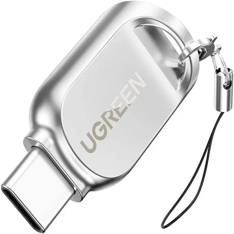 UGREEN USB C to TF Micro SD Card Reader, OTG Compatible with Android, iPadOS, Windows, MacOS, Linux, Zinc Alloy Case - Silver (15513) - Ugreen India