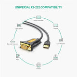 UGREEN 1m USB 2.0 A Male to RS232 DB9  Male Serial Adapter Cable with PL2303 Chipset to Connect a RS-232 serial device as a modem to a USB port on your computer (20210) - Ugreen India