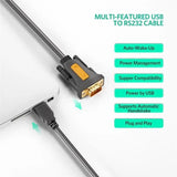 UGREEN 1m USB 2.0 A Male to RS232 DB9  Male Serial Adapter Cable with PL2303 Chipset to Connect a RS-232 serial device as a modem to a USB port on your computer (20210) - Ugreen India