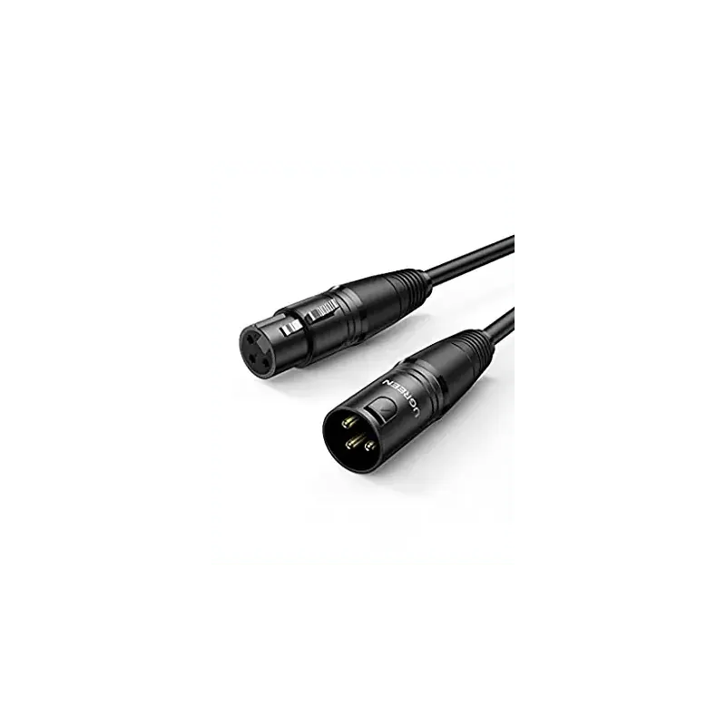 UGREEN 2M Cannon Xlr Male To Female Microphone Extension Cable For Amplifiers, Microphones, Mixer, Preamp, Speaker System Or Other Professional Recording (20710) - Ugreen India